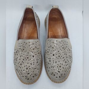 Spring Step Jookin Slip On Shoes Womens Size 39 8.5 Ivory Leather Casual Comfy